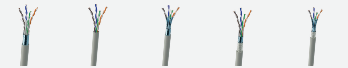 صورة توضيحية لمجموعة كابلات Cat6A